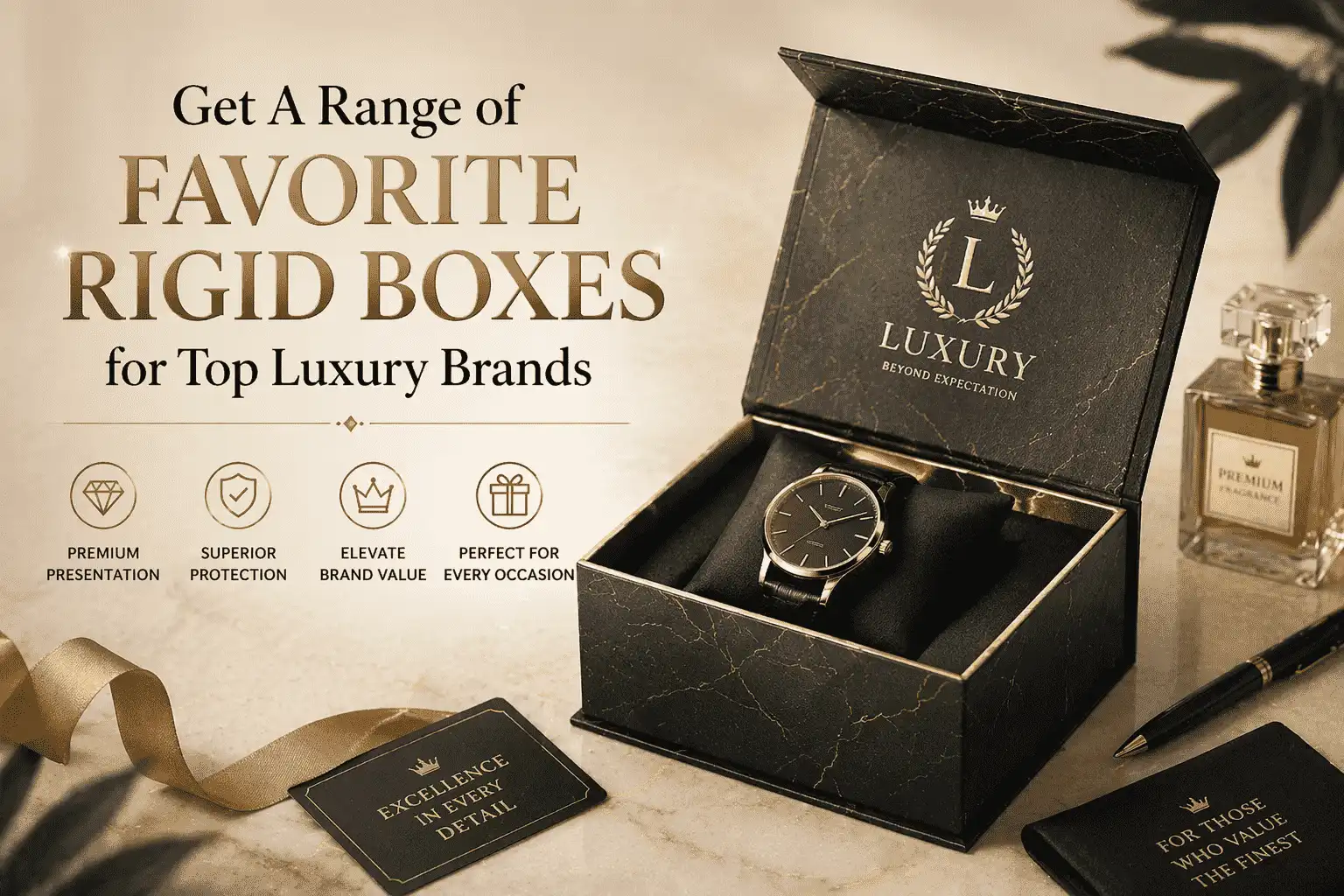Get A Range of Favorite Rigid Boxes for Top Luxury Brands